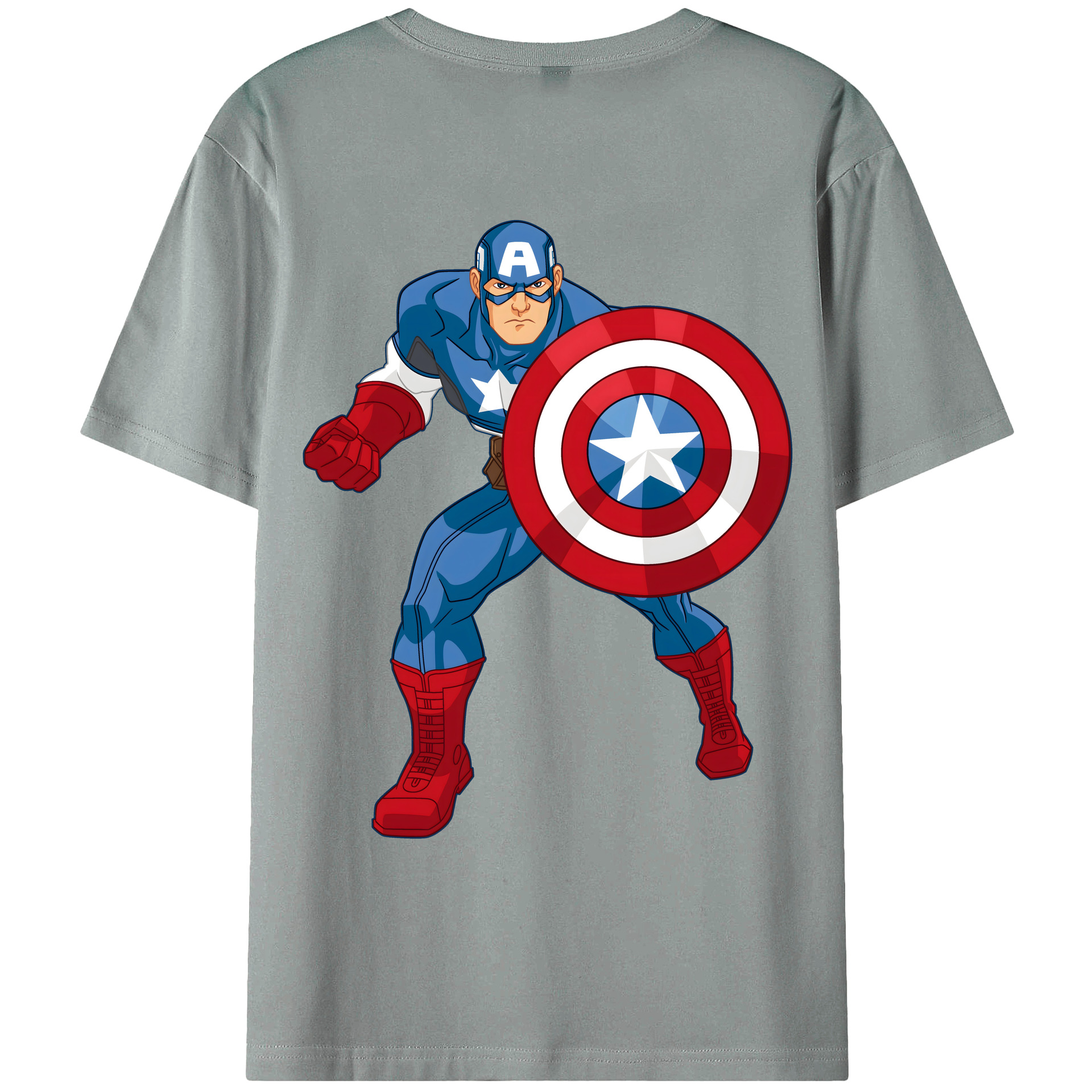 （画像用） アベンジャーズ The Avengers 綿100％ メンズ半袖Tシャツ（バックプリント） 通気性